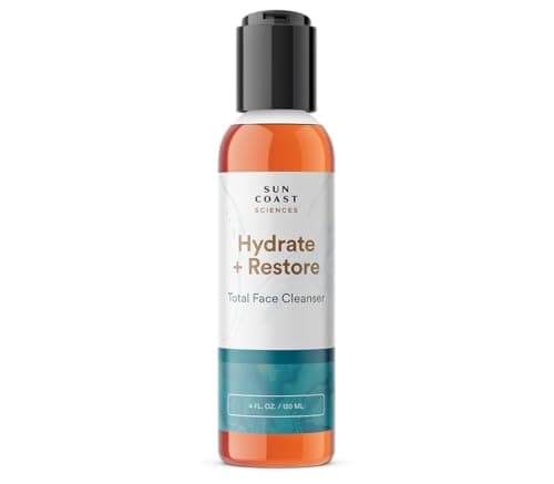 SUN COAST SCIENCES - Hydrate + Restore Total Face Cleanser, Vitamina B, Hydrating Facial Cleanser With Niacinamide for All Skin Types - 4 fl oz