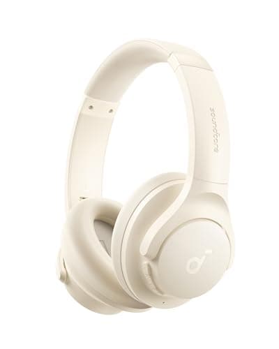 Soundcore by Anker Q20i Hybrid Active Noise Cancelling Headphones, Wireless Over-Ear Bluetooth, 40H Long ANC Playtime, Hi-Res Audio, Big Bass, Customize via an App, Transparency Mode (White)