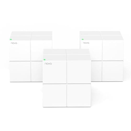 Tenda Nova Mesh WiFi System MW6 - Covers up to 4-6 Bedroom Houses- AC1200 Whole Home WiFi Mesh System - Gigabit Dual-Band Mesh Network - Replaces Wireless Router and WiFi Extender - 3-Pack
