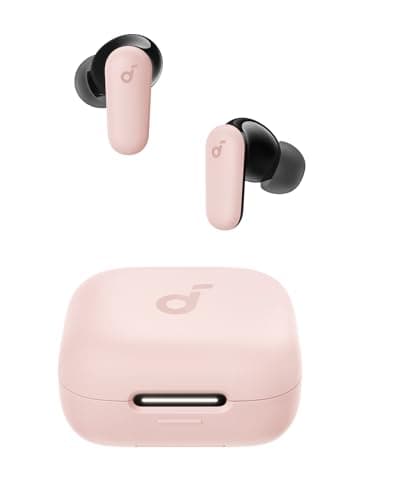 Soundcore P30i by Anker Noise Cancelling Earbuds, Strong and Smart Noise Cancelling, Powerful Bass, 45H Playtime, 2-in-1 Case and Phone Stand, IP54, Wireless Earbuds, Bluetooth 5.4 (Pink)
