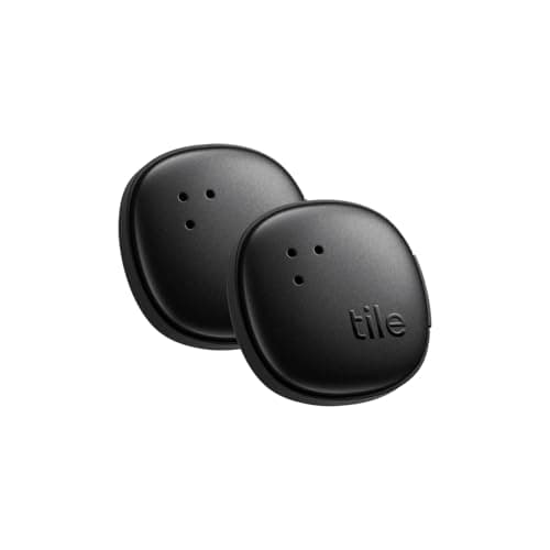 Tile by Life360 Sticker - Small Bluetooth Tracker, Remote Finder and Item Locator for Bikes, Glasses and More. Both iOS and Android Compatible. Phone Finder. 2-Pack (Black)