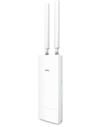 Cudy Unlocked Outdoor 4G LTE Cat 4 Modem Router with SIM Card Slot, AC1200 WiFi, EC25, IP65, Detachable Antennas, Passive PoE Adapter Included, Pole or Wall mounting, DDNS, VPN, LT500 Outdoor