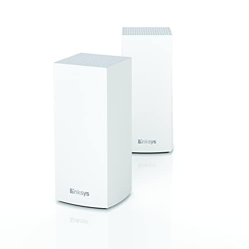 Linksys MX8000 Velop Mesh WiFi 6 System: AX4000, Tri-Band Wireless Network for Full-Speed Home Coverage, 5,400 sq ft Range (White, 2-Pack)