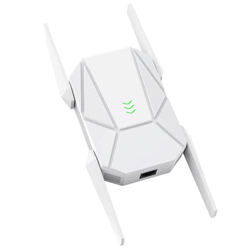 2025 AX1800 WiFi 6 Extender Signal Booster - Dual Band 2.4G/600Mbps & 5.8G/1200Mbps, WiFi Extender with Gigabit Port, 802.11AX Tech, 12999 Sq.Ft Long Range WiFi Repeater, Connects 100+ Devices