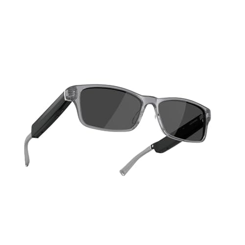 Amazon Echo Frames (newest model), Smart glasses with Alexa+ Early Access, Modern Rectangle frames in Charcoal Gray with polarized sunglass lenses 5