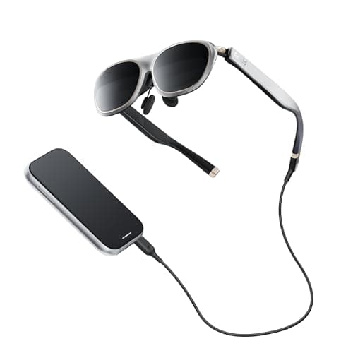 Rokid AR Spatial Glasses silver, AR Glasses Max2 silver with Station2, 360" Micro-OLED Three-Screen Display,120Hz OLED, 600 Nits, Multi-Tasking for Work & Gamingrt Console, Android, Windows Compatible