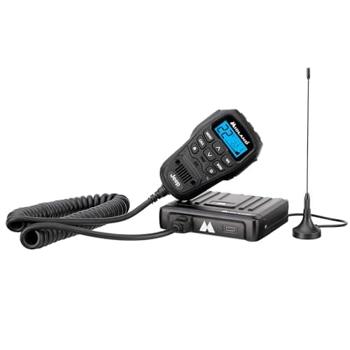 Midland® - MXT275® Jeep Branded MicroMobile GMRS Radio - 15 Watts Two-Way Radio with Integrated Control Microphone - Overland Tractors Detachable External Magnetic Mount Antenna - 8 Repeater Channels 4