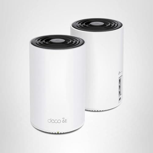TP-Link Deco XE75 AXE5400 Tri-Band WiFi 6E Mesh System - Covers up to 5500 Sq.Ft, Replaces WiFi Router and Extender, AI-Driven Mesh, 6GHz Band, 2-Pack 5