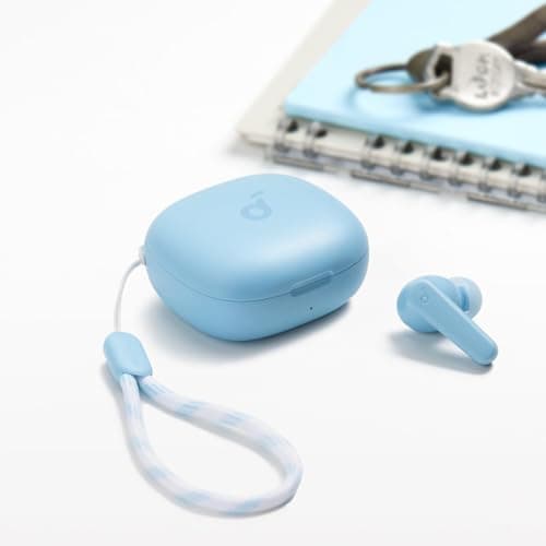 Soundcore by Anker P20i True Wireless Earbuds, 10mm Drivers with Big Bass, Bluetooth 5.3, 30H Long Playtime, Water-Resistant, 2 Mics for AI Clear Calls, 22 Preset EQs, Customization (Light Blue) 4