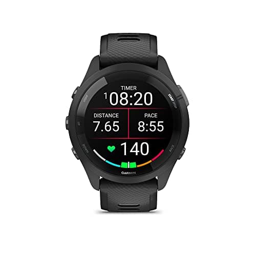 Garmin Forerunner 265 Running Smartwatch, Colorful AMOLED Display, Training Metrics and Recovery Insights, Black and Powder Gray 2