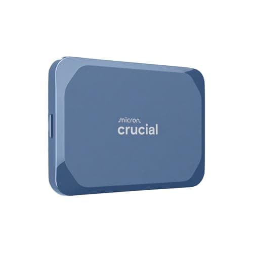 Crucial X10 1TB Portable SSD, Up to 2,100MB/s, USB 3.2 USB-C, External Solid State Drive, Compatible with Windows, Mac & Android, Durable Storage for Games, Photos & Files, Blue - CT1000X10SSD9-02