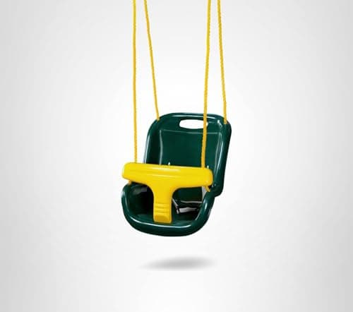 Swing-N-Slide WS 4001-G Plastic Infant Swing with Nylon Rope Swing Set Attachment, Green w/Yellow 5