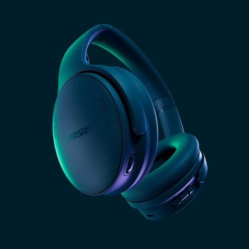 Bose QuietComfort Headphones - Wireless Bluetooth Headphones, Active Over Ear Noise Cancelling and Mic, USB-C Charging, Deep Bass, Up to 24 Hours of Playtime, Twilight Blue - Limited Edition Color 2