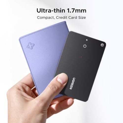 UGREEN FineTrack Slim S (Samsung Only) Wallet Tracker Card, 1-Year Rechargeable Bluetooth Tracker Card Finder Work with Samsung SmartThings APP for Galaxy S25/S24/S23 Ultra -1.7mm & IP68 Waterproof 7