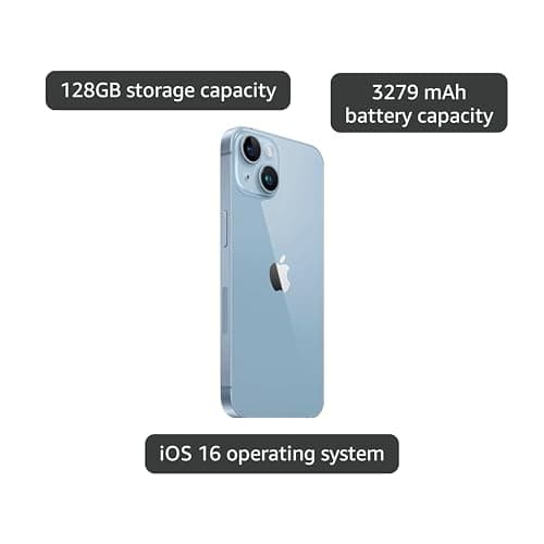 Apple iPhone 14 (Renewed), 128GB, Blue - Unlocked 4