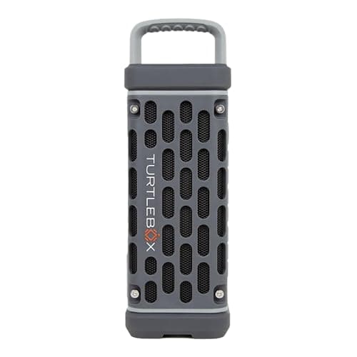 Turtlebox Ranger: Loud! Outdoor Portable Bluetooth 5.4 Speaker | Rugged, Waterproof, Ultra-Portable | Plays to 105 db, Deep Bass, Shockproof, Unlimited Pairing for Full Stereo Experience, Gray