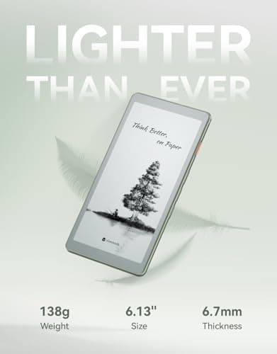 VIWOODS 6.13'' Carta1300 AiPaper Reader with 4G Connectivity, Ultra-Thin & Light E Ink eReader Device, AI Integrated, 300PPI, Adjustable Front Light, 128GB Storage 2