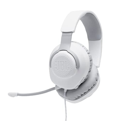 JBL Quantum 100 - Wired Over-Ear Gaming Headphones - White, Large
