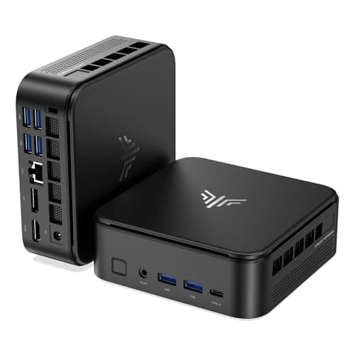KAMRUI E3B Mini PC with AMD Ryzen 7 5825U (Beat 5500U/7430U,up to 4.5GHz), 16GB DDR4 512GB M.2 SSD Mini Computer, Mini Gaming PC with USB Type-C Supports Triple 4K Display, WiFi 6, BT 5.2