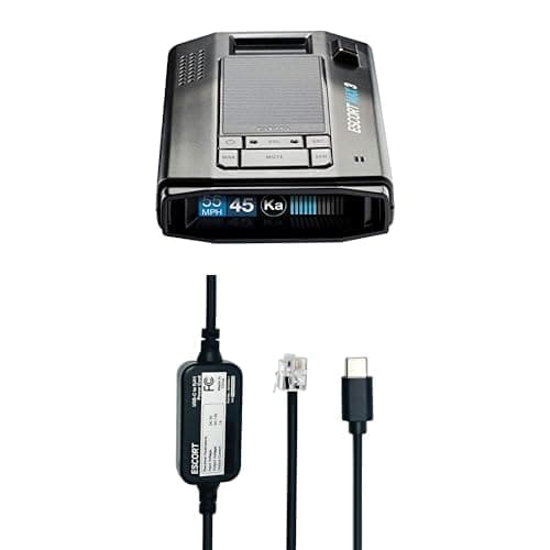 Bundle of Escort MAX 3 Laser Radar Detector + Escort USB-C to RJ11 Radar Power Cord