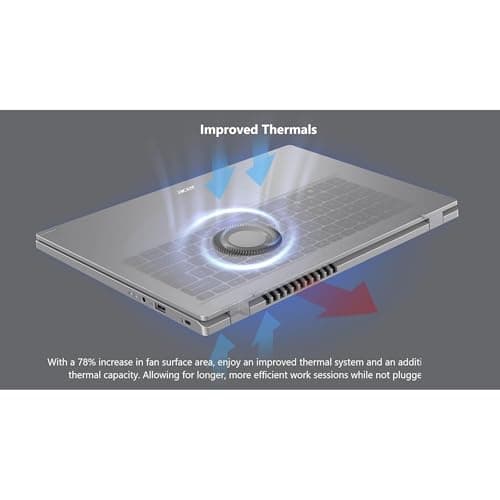 acer Aspire Premium Slim Laptop - 15.6" Full HD IPS 1080P Display - AMD Ryzen 3 7330U Quad-Core Processor - 12GB RAM - 256GB NVMe SSD - Webcam - Wi-Fi 6 - Windows 11 - W/O Mouse 7