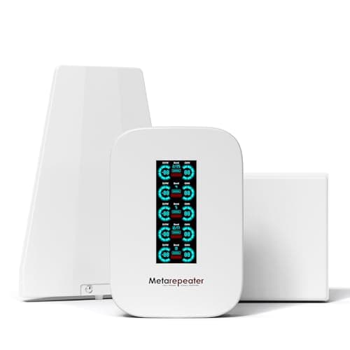 Cell Phone Signal Booster for Home, Up to 6,000 Sq Ft, Boost 5G 4G LTE for All US Carriers, Cell Phone Booster with Smart LCD Display Supports AT&T, T-Mobile, Verizon, US Cellular & More, FCC Approved