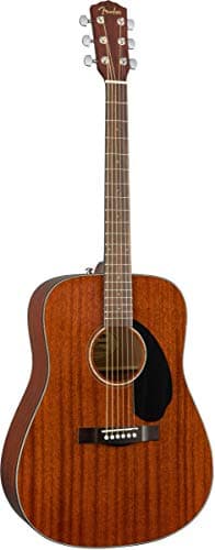 Fender CD-60S Solid Top Dreadnought Acoustic Guitar - All Mahogany Bundle with Hard Case, Tuner, Strap, Strings, Picks, Austin Bazaar Instructional DVD, and Polishing Cloth 4