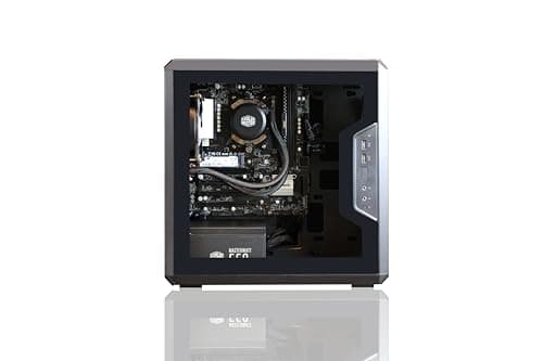 AVGPC Q-Box Series Gaming PC - 4.2 GHz Max Boost AMD Ryzen 5 5500 6-Core 16-Thread CPU, RTX 3050 6GB Graphics Card, Liquid Cooler, 16GB DDR4 3200, 500SSD Windows 11 AC WiFi… 2