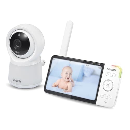 VTech RM5754HD RM5754HD Smart Wi-Fi 1080p Video Baby Monitor System with 5-in. Display, Night-Light, and Remote Access, White 2