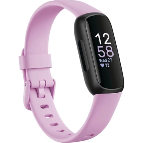 Fitbit Inspire 3 Health &-Fitness-Tracker with Stress Management, Workout Intensity, Sleep Tracking, 24/7 Heart Rate and more, Lilac Bliss/Black, One Size (S & L Bands Included) 3