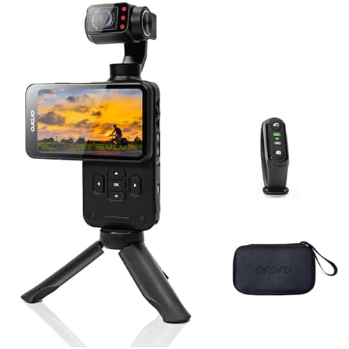 ORDRO M5 Pocket Camcorder, 4K 60FPS Video Camcorder 3-Axis Stabilisation IR Night Vision Pocket Camera for Vlogging,3.5inch IPS Touch Screen Portable Camera with 120° Wide Angle, Remote Control