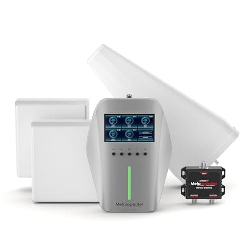 Cell Phone Booster for Multiroom, Cover 10,000 sq. ft. with 2 Indoor Antennas Cell Phone Signal Booster with LCD Display 5G Compatible for All U.S. Carriers - Verizon AT&T T-Mobile, FCC Approved