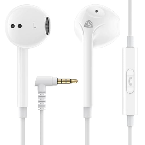 LUDOS ZENITH Wired Earbuds in-Ear Headphones, 2 Years Warranty, Earphones with Microphone, Corded for 3.5mm Jack Ear Buds for iPhone, Samsung, Computer, Laptop, Kids, School Students, Women, Small Ear