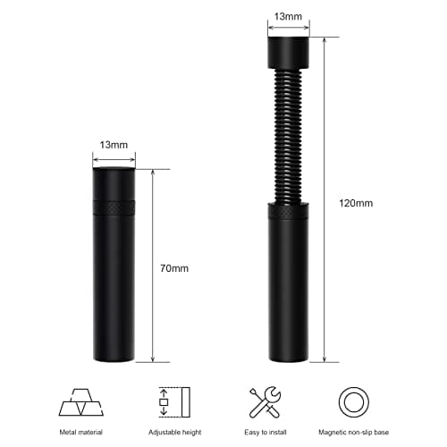 Aivalas GPU Support Bracket, Graphics Video Card Brace with Height Adjustable, Anti Sag Holder for Universal Graphics Card Sag, GPU Stand with Magnet and Rubber Pad (Black) 2