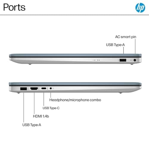 HP 17 Laptop PC, 17.3" HD+ Touchscreen, AMD Ryzen 5 7430U, 16GB RAM, 1TB PCIe SSD, Fingerprint Reader, Backlit KB, Webcam, HDMI, Wi-Fi 6, Win11 Home, Bundle with PCO Notebook Fold Radiator, Cooler 5