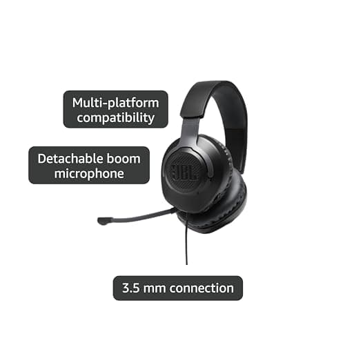 JBL Quantum 100 - Wired Over-Ear Gaming Headphones - Black, Large 3