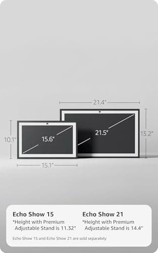 Like-New Amazon Echo Show 15 (newest model), Full HD 15.6" kitchen hub for home organization, with built-in Fire TV and Alexa 4