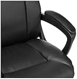 Amazon Basics Classic Puresoft PU Padded Mid-Back Height Adjustable Office Computer Desk Chair with Armrest, 26"D x 23.75"W x 42"H, Black 5