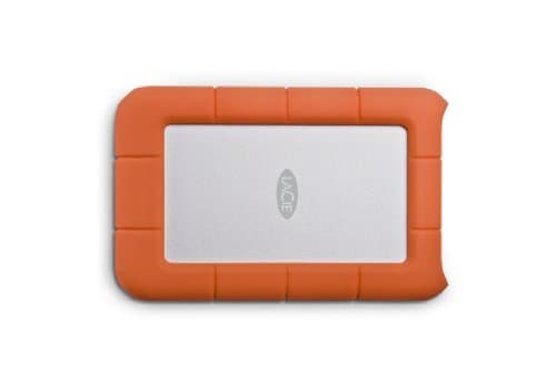 LaCie Rugged Mini 2TB External Hard Drive Portable HDD - USB 3.0/ 2.0 Compatible, Drop Shock Dust Rain Resistant Shuttle Drive, For Mac And PC Computer (LAC9000298), orange 3