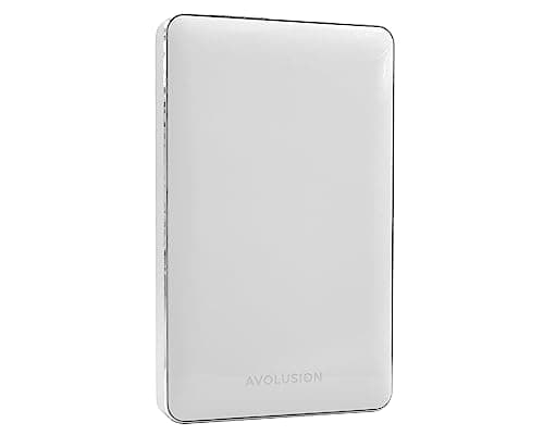 Avolusion T1 Series 1TB USB 3.0 Portable External Gaming Hard Drive - White (for PS4 / PS5 Pre-Formatted) - 2 Year Warranty (Renewed)