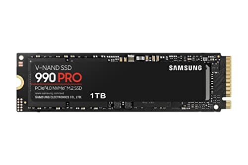 SAMSUNG 990 Pro 1TB Gen4 NVMe SSD 7450MB/s 6900MB/s R/W 1550K/1200K IOPS 600TBW 1.5M Hrs MTBF for PS5 5yrs
