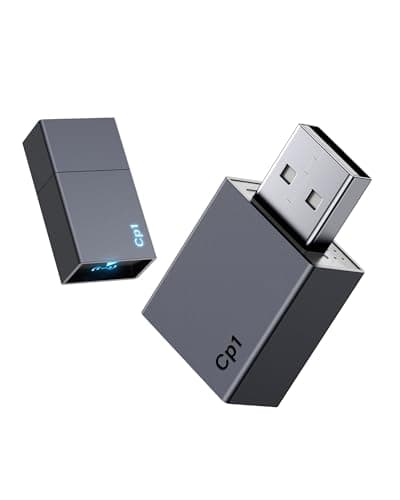 YJLUUJL Carplay Wireless Adapter for Apple iPhone - Convert Wired to Wireless Bluetooth Car Play Adapters for Cars from 2016 and iOS 10+, No Latency,Plug and Play Easy Use, Mini USB Type A Black