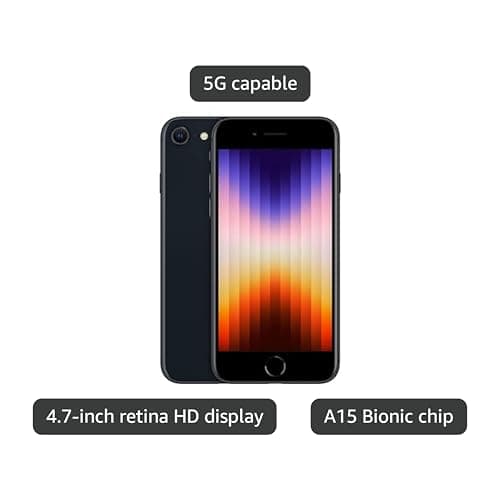 Apple iPhone SE 3rd Gen, 64GB, Midnight - Unlocked (Renewed) 4