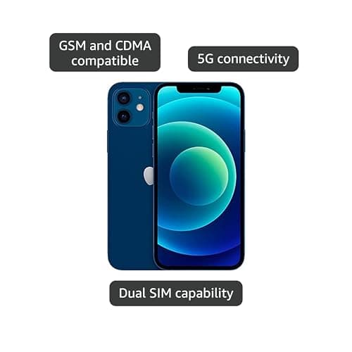 Apple iPhone 12, 64GB, Blue - Unlocked (Renewed) 4