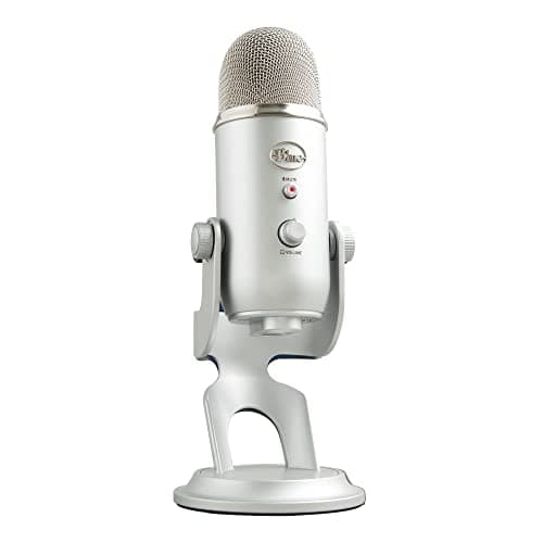 Logitech Creators Blue Yeti USB Microphone for Gaming, Streaming, Podcast, YouTube, Discord, PC, Studio Sound, Plug & Play-Silver