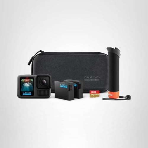 GoPro HERO13 Black Accessory Bundle - Includes The Handler, 2 Enduro Batteries, 2 Curved Adhesive Mounts, 64GB SanDisk MicroSD Card, and Carrying Case 5
