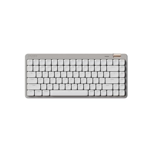 Flow Lite 84 Keys Low Profile Mechanical Keyboard, 75% Swappable Rechargeable Wireless Keyboard with 2.4G Receiver, Bluetooth and Wired Connection for Windows, Mac/ Specter Linear Switches (Marble)