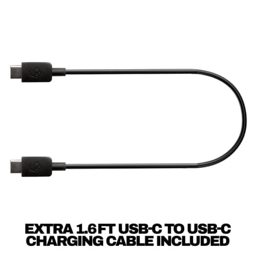 Skullcandy Crusher ANC 2 Wireless Over-Ear Bluetooth Headphones with Extra USB-C Charging Cable, Multi-Sensory Bass, Active Noise Cancelling, 60 Hours Battery, Microphone iPhone Android - True Black 2