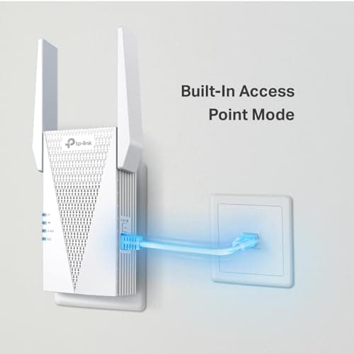 TP-Link RE615X AX1800 WiFi 6 Range Extender w/Ethernet Port | 1.8G Dual-Band Wireless Repeater Amplifier | Up to 2100 Sq. Ft., 64 Devices | Internet Signal Booster | APP Setup | EasyMesh Compatible 4