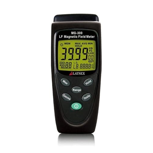 LATNEX MG-300 LF Magnetic Field Meter, Measures EMF from High-Power Transmission Lines, Appliances, Electrical Wires - Perfect for EMF Home Inspections